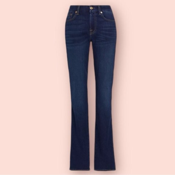 7 for all mankind Kimmie Mid Rise Stretch Straight-Leg Jeans size‎ 28 - Picture 2 of 5